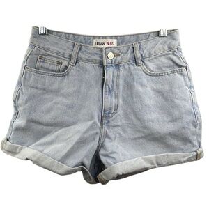 Urban Bliss Women's High Rise Denim Shorts Light Wash Blue‎ Size 4 Casual Summer